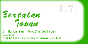 bertalan topan business card